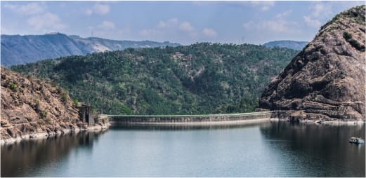 Arched dam at Idukki